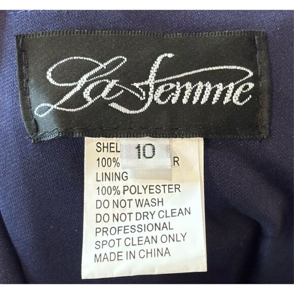 La Femme 29756 Off Shoulder Gown in Royal Blue NWOT Size 10 - Picture 5 of 5